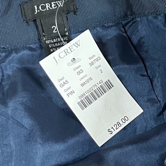 J. Crew NWT Size 2 Bellflower Tweed Pencil Skirt Multicolor Purple Blue - Picture 4 of 8